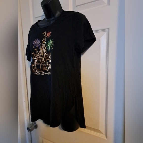 Disney Black Tee with Colorful Castle Design - Picture 3 of 5